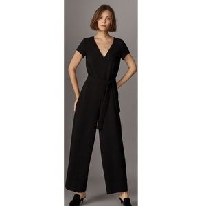 MASSIMO DUTTI Black Jumpsuit with Back Buttons